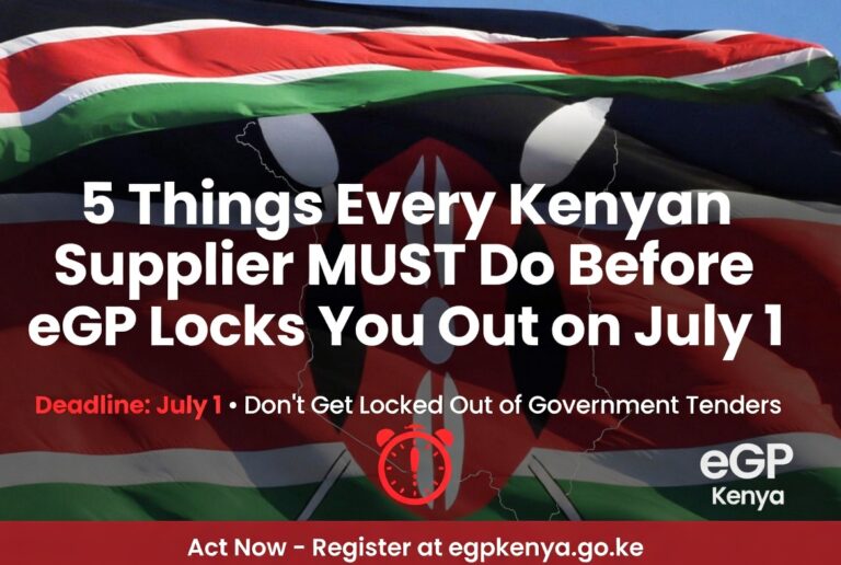 How to register as a supplier in Kenya before eGP Kenya locks you out on July 1